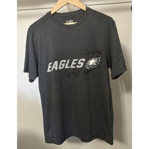 PHILADELPHIA EAGLES MENS Medium TX3 Cool Short Sleeve T SHIRT GRAY POLYESTER